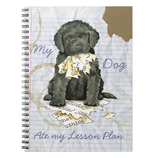 Mein Barbet Ate My Lessingplan Notizblock (Vorderseite)