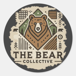 Mein Bärenkollektiv Runder Aufkleber