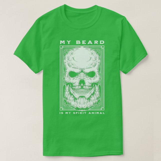 Mein Bart ist mein Geist Tiergeschenk T-Shirt (Design vorne)
