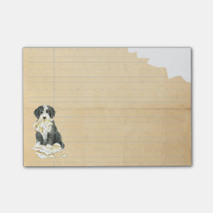 Mein bärtiger Collie aß meine Hausaufgaben Post-it Klebezettel