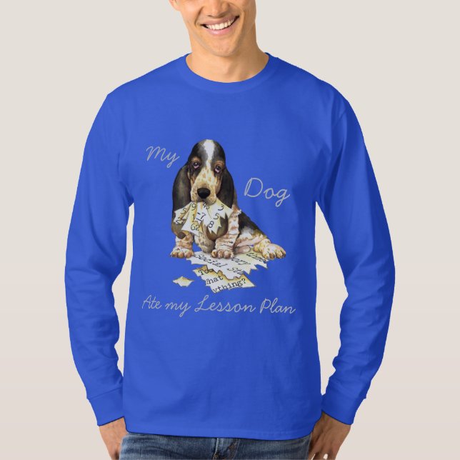 Mein Basset Ate My Lessingplan T-Shirt (Vorderseite)