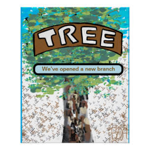 Mein Baum, fest und stark, umarmen Sie einen Baum Poster