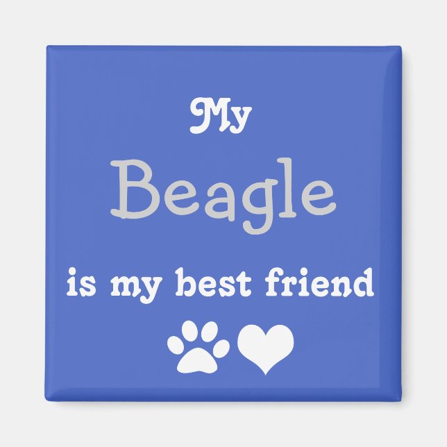 Mein Beagle ist mein bester Freund Magnet (Vorne)