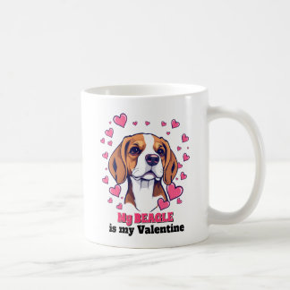 Mein Beagle ist mein Valentinhund Niedlich Funny Kaffeetasse