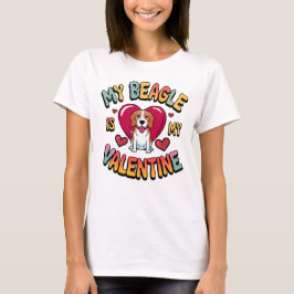 Mein Beagle ist mein Valentinstag Funny Valentine T-Shirt