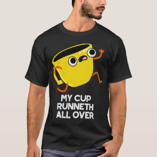 Mein Becher lief über lustiger Bibel-Wortspiel T-Shirt