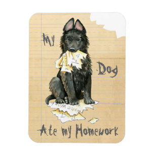 Mein belgischer Schäferhund Ate Meine Hausaufgaben Magnet