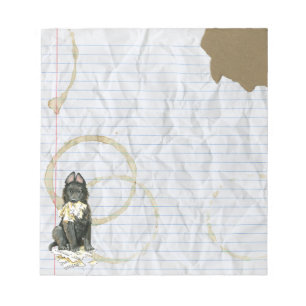 Mein belgischer Schäferhund hat meinen Lektionspla Notizblock