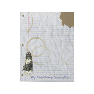 Mein belgischer Schäferhund hat meinen Lektionspla Notizblock