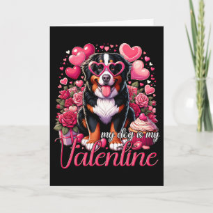 Mein Berner Sennenhund ist mein Valentinstag-Hunde Karte