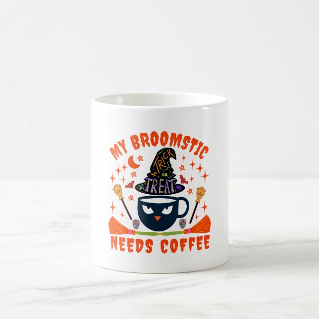 Mein Besen braucht Kaffee Kaffeetasse (Mittel)