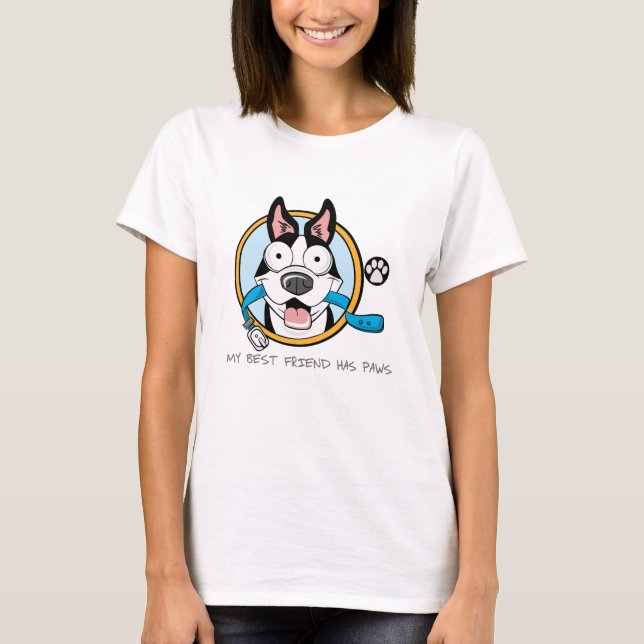 mein bester Freund hat Pfoten T-Shirt (Vorderseite)