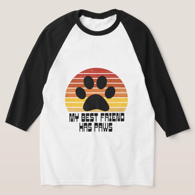 Mein bester Freund hat Pfoten T-Shirt (Ablage )