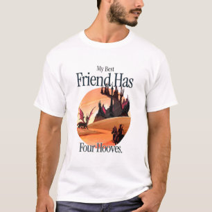 Mein bester Freund hat vier Hufe Pferdeliebhaber T-Shirt