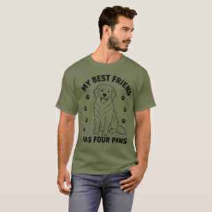 Mein bester Freund hat vier Pfoten Golden Retrieve T-Shirt