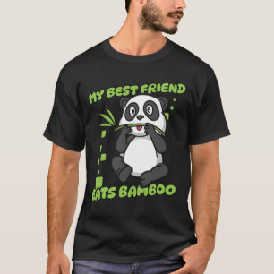 Mein bester Freund isst Bamboo Panda Bear Friend v T-Shirt
