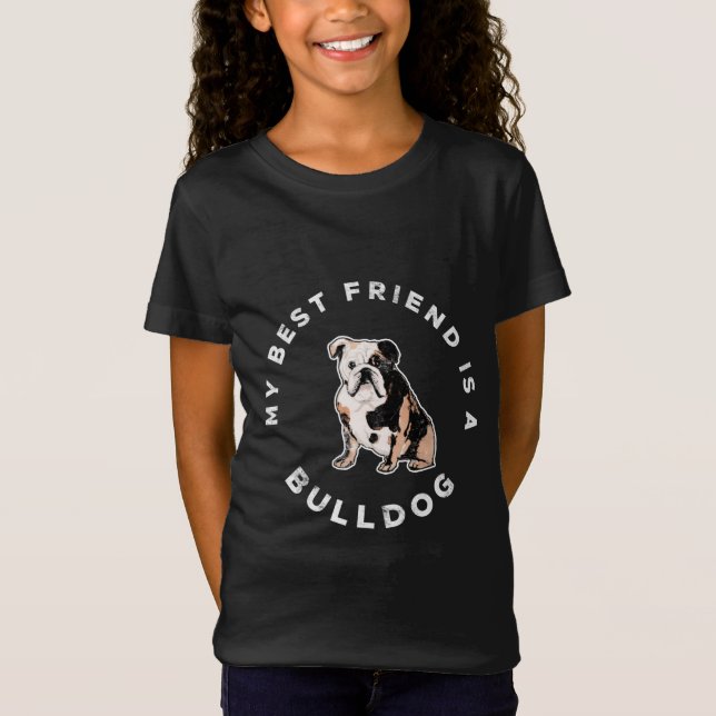 Mein bester Freund ist Bulldogge-T - Shirt (Vorderseite)