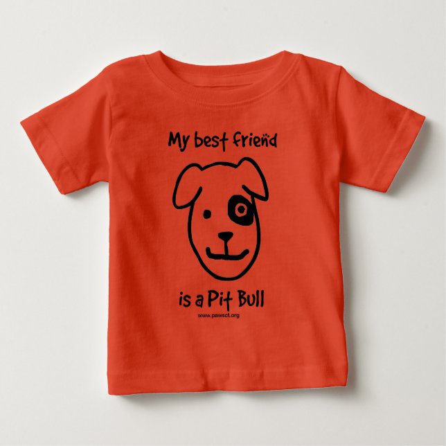 Mein bester Freund ist ein Pit-Stier Baby T-shirt (Vorderseite)