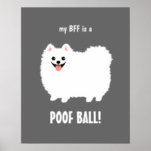 Mein bester Freund ist ein Pomeranian-Schusshund - Poster