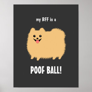 Mein bester Freund ist ein Pomeranian-Wuschelhund Poster