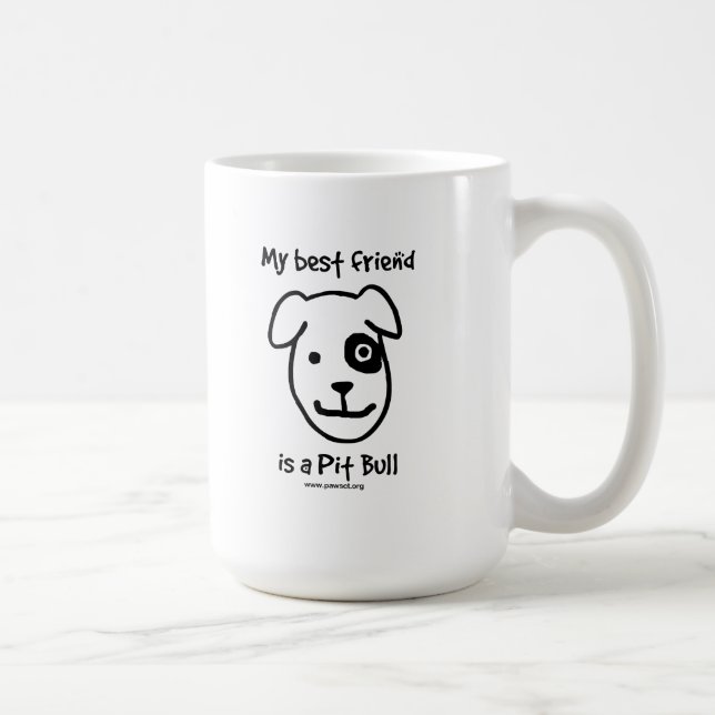Mein bester Freund ist eine Pitbull Kaffeetasse (Rechts)