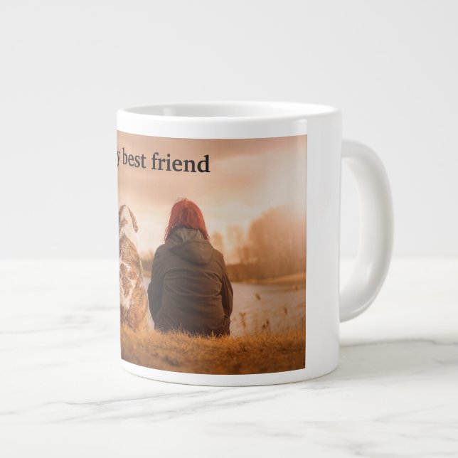 Mein bester Freund Jumbo-Tasse (Vorderseite Rechts)