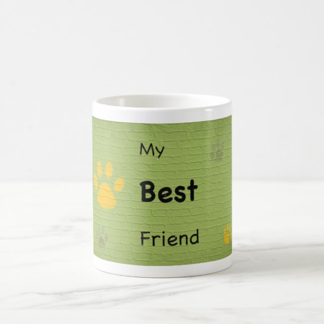 Mein bester Freund Paw Print Graffiti Tasse (Mittel)