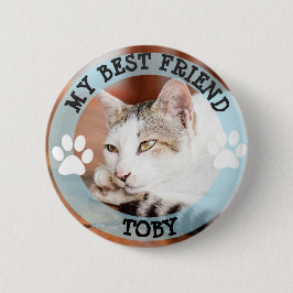 Mein bester Freund, Pawprints Cat-Foto Button