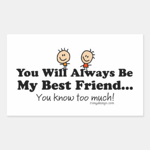 Mein bester Freund Rechteckiger Aufkleber