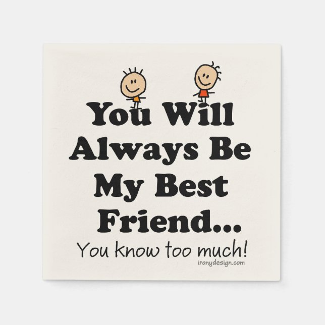 Mein bester Freund Serviette (Vorderseite)