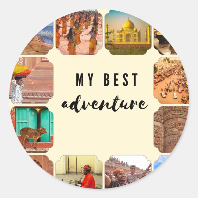 MEIN BESTES ABENTEUER RUNDER AUFKLEBER (Vorderseite)