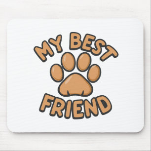 MEIN BESTES FREUND - Niedlicher Hundeschlitten Gra Mousepad