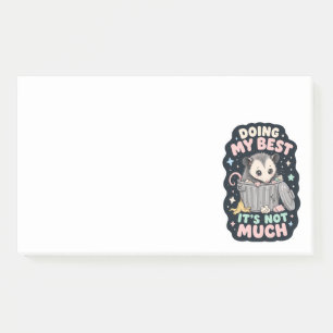 Mein Bestes geben - Opossum-Humor Post-it Klebezettel