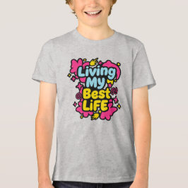 Mein bestes Leben in farbenfroher Pop-Art-Grafik Tri-Blend Shirt