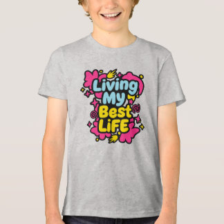 Mein bestes Leben in farbenfroher Pop-Art-Grafik Tri-Blend Shirt