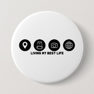 Mein bestes Leben leben auf Reisen Button