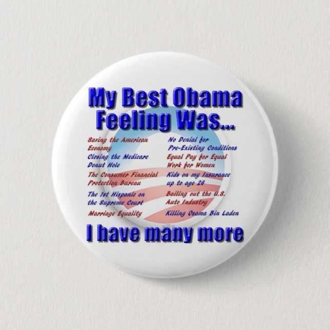 Mein bestes Obama-Gefühl war… Button (Vorderseite)