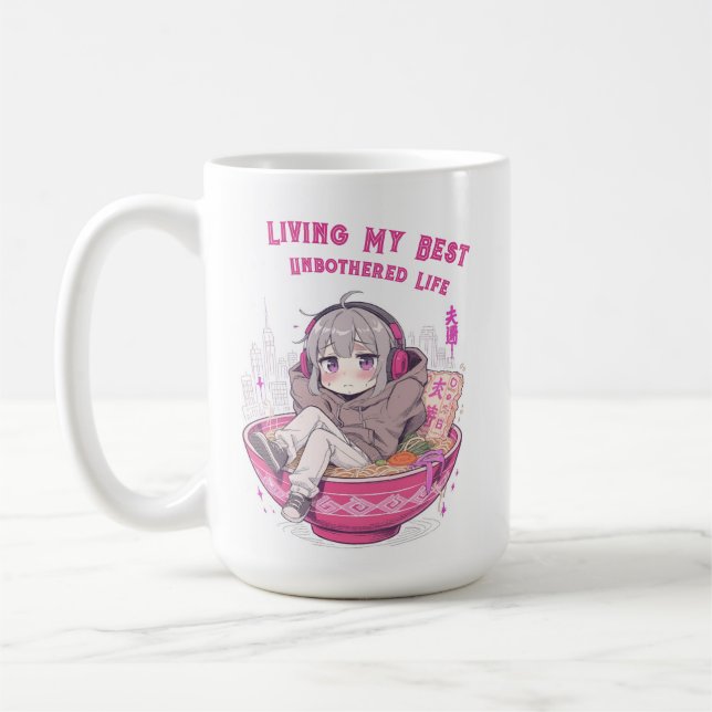 Mein bestes unbelebtes Leben_ Anime-Sketch Kaffeetasse (Links)