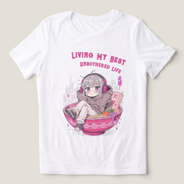 Mein bestes unbelebtes Leben Tri-Blend Shirt (Design Vorderseite)