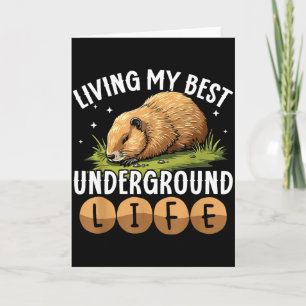 Mein bestes Untergrundleben lustig Groundhog Da Karte