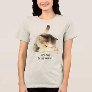 Mein Bett ist meine Welt Tri-Blend Shirt