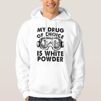 Mein bevorzugtes Rauschmittel ist das Skifahren im Hoodie