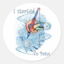 Mein Bild oben klassischer Rundaufkleber Runder Aufkleber