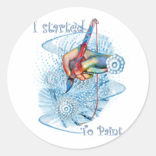 Mein Bild oben klassischer Rundaufkleber Runder Aufkleber