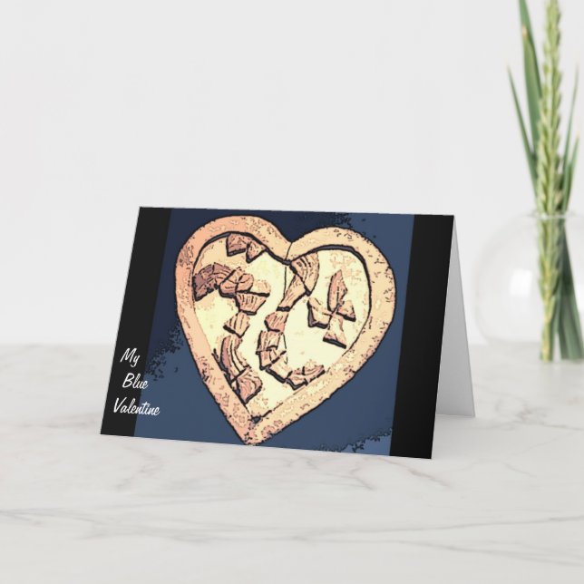 Mein blaues Valentine Feiertagskarte (Vorderseite)