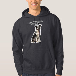 Mein Blue Merle Border Collie klebt an mir Hoodie