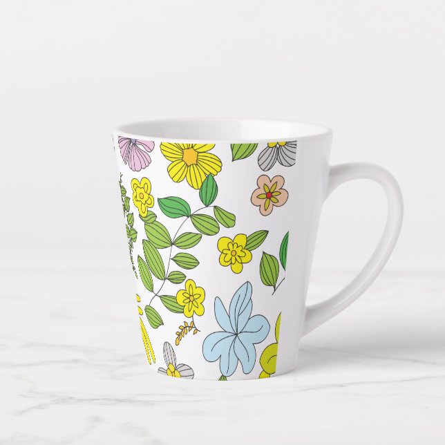 Mein Blume-Design Milchtasse (Rechts)