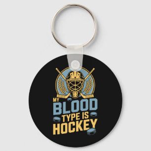 Mein Bluttyp ist Hockey, Eishockeyspieler-Trainer  Schlüsselanhänger