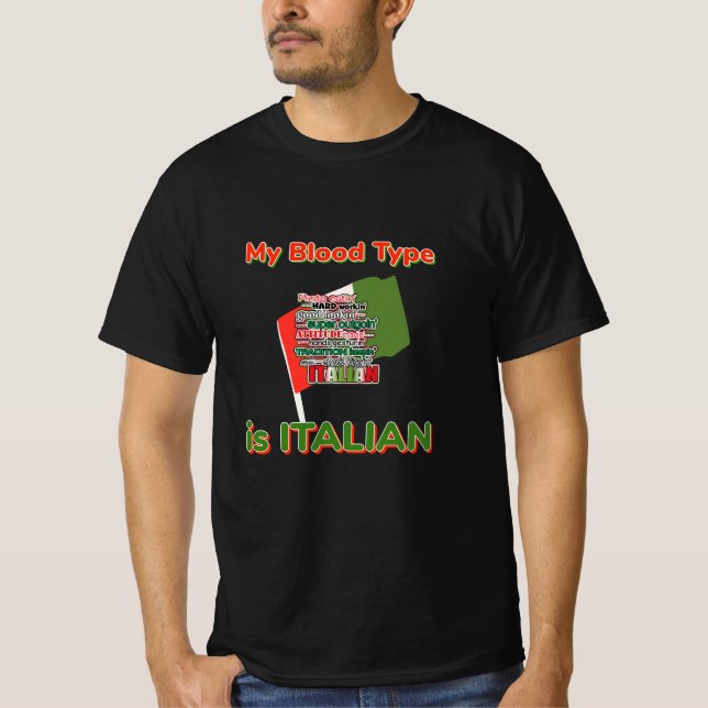 Mein Bluttyp ist italienisch T-Shirt (Vorderseite)