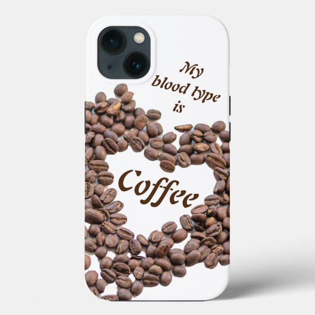 Mein Bluttyp ist Kaffee liebt Koffein Case-Mate iPhone Hülle (Rückseite)